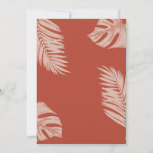 Elegante terracotta boho laat kruis doop kaart (Achterkant)