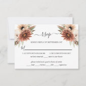 Elegante Terracotta Boho Wedding RSVP Kaart (Voorkant)