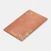Elegante Terracotta Botanische Post-it® Notes (Schuin)