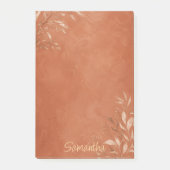 Elegante Terracotta Botanische Post-it® Notes (Voorkant)