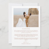 Elegante Terracotta bruiloft bedankkaart Kaart (Achterkant)