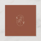 Elegante terracotta bruiloft behuizing Kaart (Achterkant)