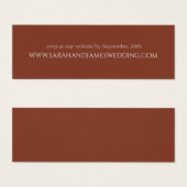 Elegante Terracotta bruiloft website RSVP kaart (Voorkant /achterkant)