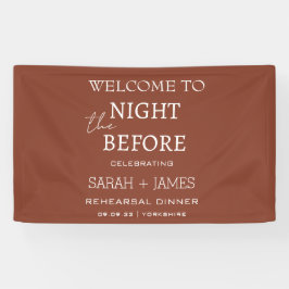 Elegante terracotta de nacht voor de bruiloft spandoek