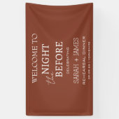 Elegante terracotta de nacht voor de bruiloft spandoek (Verticaal)