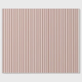 Elegante terracotta dun gestreept cadeaupapier (Vlak)