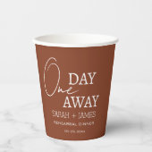 Elegante terracotta een dag weg repetitie diner papieren bekers (Voorkant)