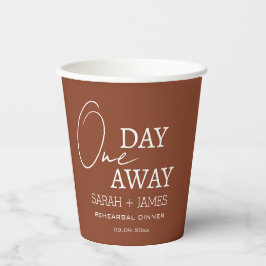 Elegante terracotta een dag weg repetitie diner papieren bekers