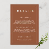 Elegante terracotta eenvoudige formele bruiloft de