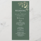 Elegante terracotta en olijfgroene bruiloft programmakaart (Voorkant)