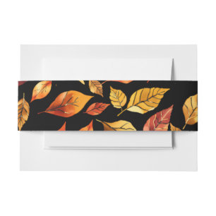 Elegante Terracotta Fall Bladeren Verbrand sinaasa Uitnodigingen Wikkel