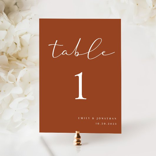 Elegante Terracotta Fall Wedding Kaart