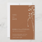 Elegante Terracotta foto save the date uitnodiging (Voorkant)