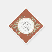 Elegante Terracotta Gouden Groene Bruidsfeest Servet (Hoek)