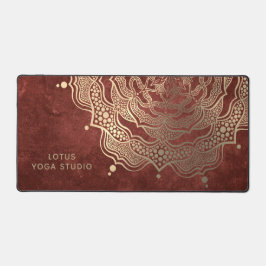 Elegante Terracotta & Gouden Mandala Reiki Yoga Ze Bureaumat