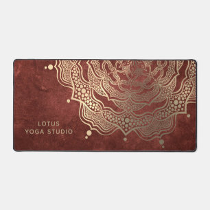 Elegante terracotta & gouden Mandala Reiki Yoga Ze Bureaumat