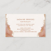 Elegante Terracotta Gouden Waterverf Visitekaartje (Achterkant)