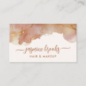 Elegante Terracotta Gouden Waterverf Visitekaartje (Voorkant)