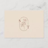 Elegante terracotta grillige bruiloft tijdlijn informatiekaartje (Achterkant)