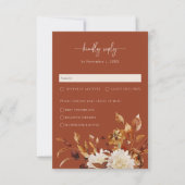 Elegante Terracotta herfst RSVP Kaartje (Voorkant)