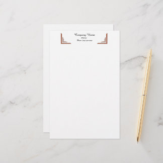 Elegante Terracotta Hoek Professionele Stationery Briefpapier