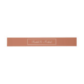 Elegante Terracotta Huwelijk Uitnodigingen Wikkel (Vlak)