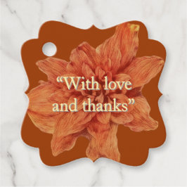 Elegante Terracotta Huwelijksgunstlabels Bedankjes Labels