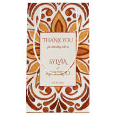 Elegante Terracotta Mexicaanse Talavera bruiloft g Klein Cadeauzakje (Voorkant)