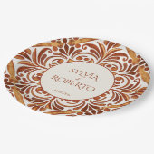 Elegante Terracotta Mexicaanse Talavera bruiloft Papieren Bordje (Gekanteld)