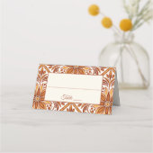 Elegante Terracotta Mexicaanse Talavera bruiloft Plaatskaartje (Voorkant)