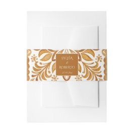 Elegante Terracotta Mexicaanse Talavera bruiloft Uitnodigingen Wikkel