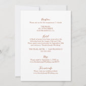 Elegante terracotta minimalistische boho moderne b kaart (Achterkant)