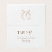 Elegante Terracotta Monogram Huwelijks Plaatjes Kaart (Buitenkant ongevouwen)