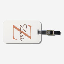 Elegante Terracotta Monogram Initiaal Z Aangepaste