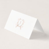 Elegante Terracotta Monogram Wedding Place Cards Kaart (Achterkant)