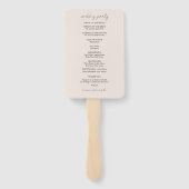 Elegante Terracotta Ombre Waterverf Handwaaier (Achterkant)