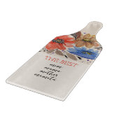 Elegante Terracotta Pastel Waterverf Bloemen Snijplank (Hoek)