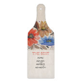 Elegante Terracotta Pastel Waterverf Bloemen Snijplank (Voorkant)