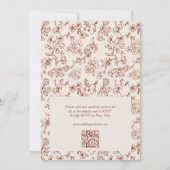 Elegante Terracotta  QR Code Huwelijk Kaart (Achterkant)