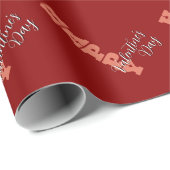 Elegante Terracotta Red Velvet Happy Valentines Da Cadeaupapier (Rol Hoek)