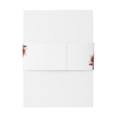 Elegante Terracotta Rozen Floral Monogram Bruiloft Uitnodigingen Wikkel (Achterkant Voorbeeld)