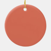 Elegante Terracotta Solid Christmas Keramisch Ornament (Achterkant)