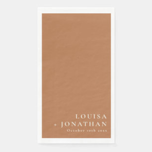 Elegante Terracotta Trendy Minimalistische Chic Aa Servet