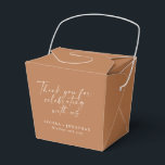 Elegante Terracotta Trendy Script Custom Bedankt Bedankdoosjes<br><div class="desc">Elegante Terracotta Trendy Script Custom Bedankt Favor Doos</div>