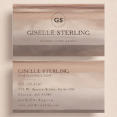 Elegante Terracotta Waterverf Abstract Boho Visitekaartje