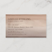 Elegante Terracotta Waterverf Abstract Boho Visitekaartje (Achterkant)