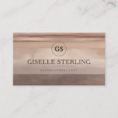 Elegante Terracotta Waterverf Abstract Boho Visitekaartje (Voorkant)