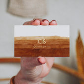 Elegante Terracotta Waterverf Abstracte woestijn Visitekaartje