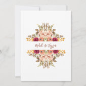 Elegante terracotta Waterverf bloemenherfst Kaart (Achterkant)