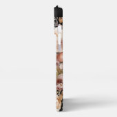 Elegante terracotta Waterverf bloemenzwart iPhone Hoesje (Linkerkant)